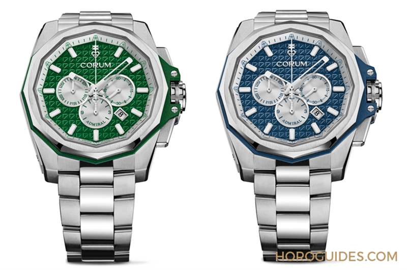 選擇障礙了！Corum Admiral 45海軍上將計時碼表藍面、綠面全新靚色限量上市-復(fù)刻表