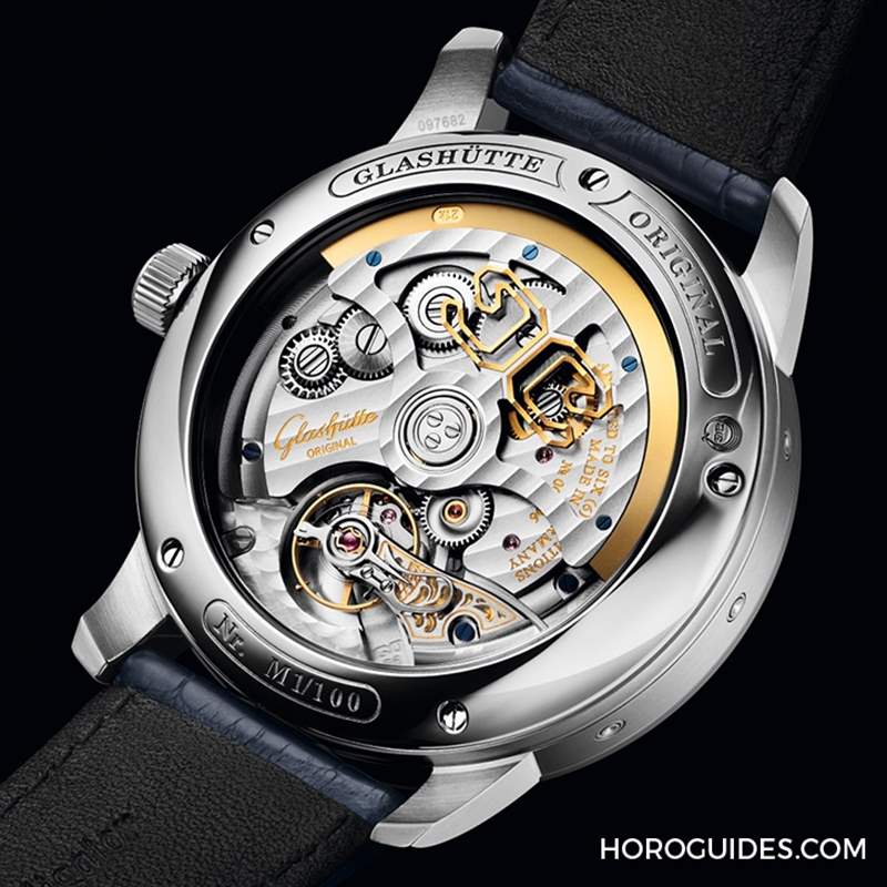 新色亮相：玫瑰粉與深藍(lán)的相遇｜格拉蘇蒂原創(chuàng)參議員卓越萬年歷腕表-復(fù)刻表