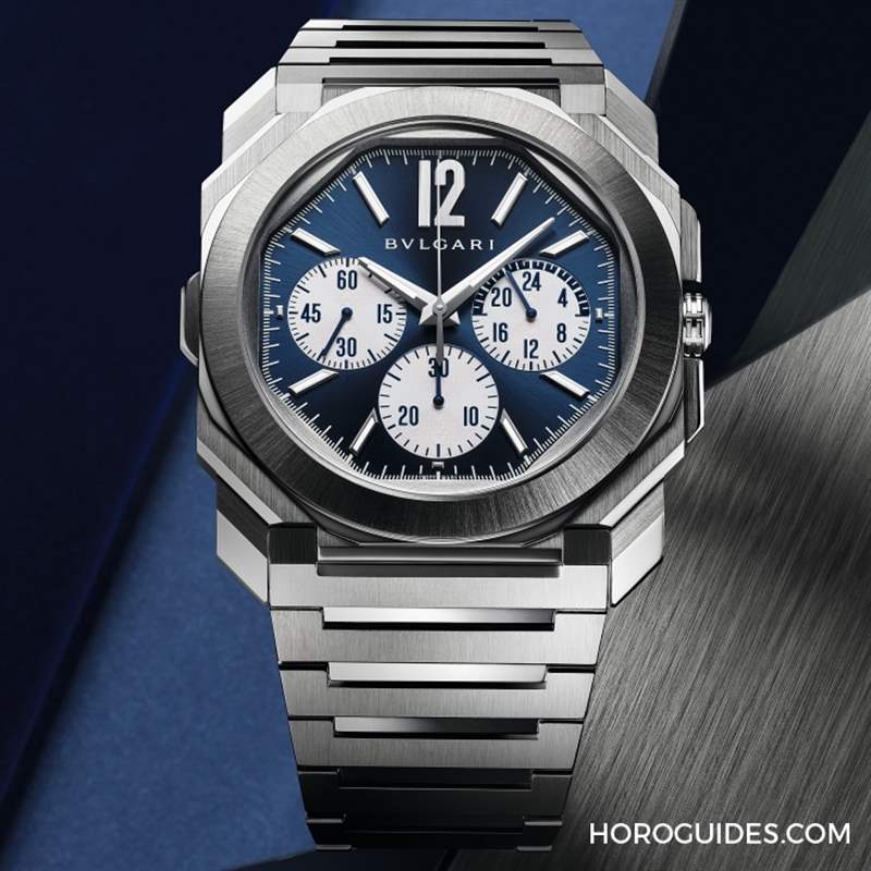 這樣的喀什米爾藍面，美絕了！BVLGARI Octo Finissimo超薄兩地時間計時碼表-復刻表