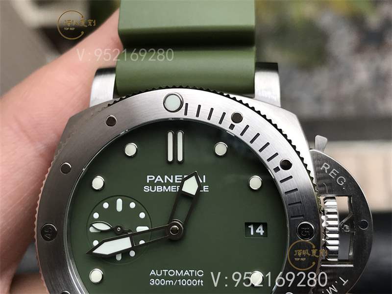 VS廠沛納海pam1055綠海魂復刻做工怎么樣,別具一格的軍綠色-復刻表