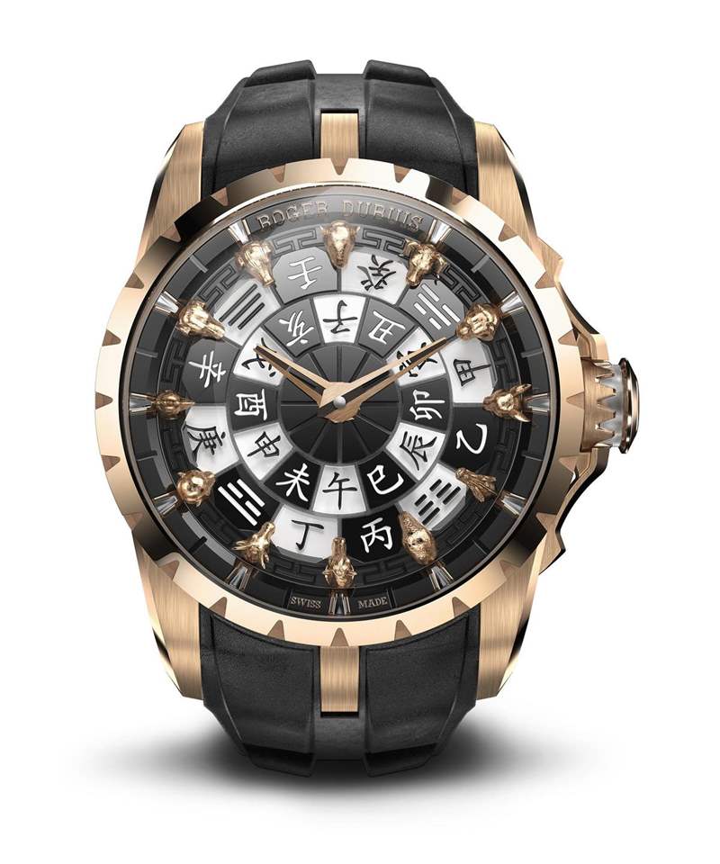 加入天干地支的新版本!羅杰杜彼發表圓桌騎士十二生肖腕表-復刻表