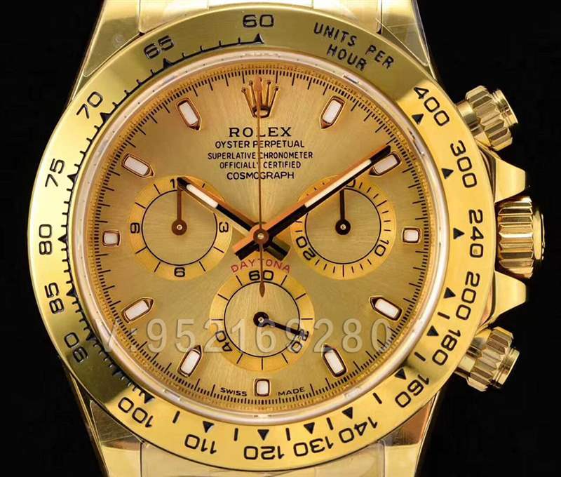 N廠勞力士迪通拿116508金盤40MM金表復(fù)刻表-復(fù)刻表