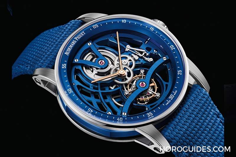 電光藍(lán)陶瓷亮眼,鏤空陀飛輪腕表-復(fù)刻表