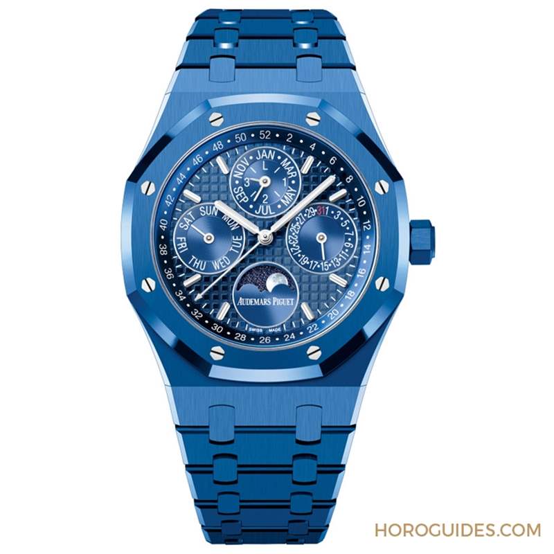 愛彼第一只藍(lán)色陶瓷表！皇家橡樹萬年歷藍(lán)色陶瓷鏈帶腕表-復(fù)刻表