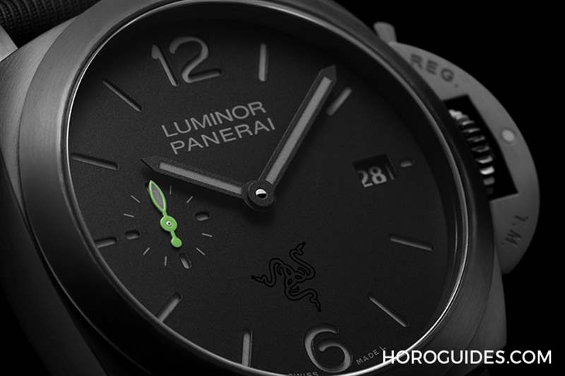 電競美學加身，雷蛇螢光綠在發光｜Panerai Luminor Quaranta Razer特別版-復刻表