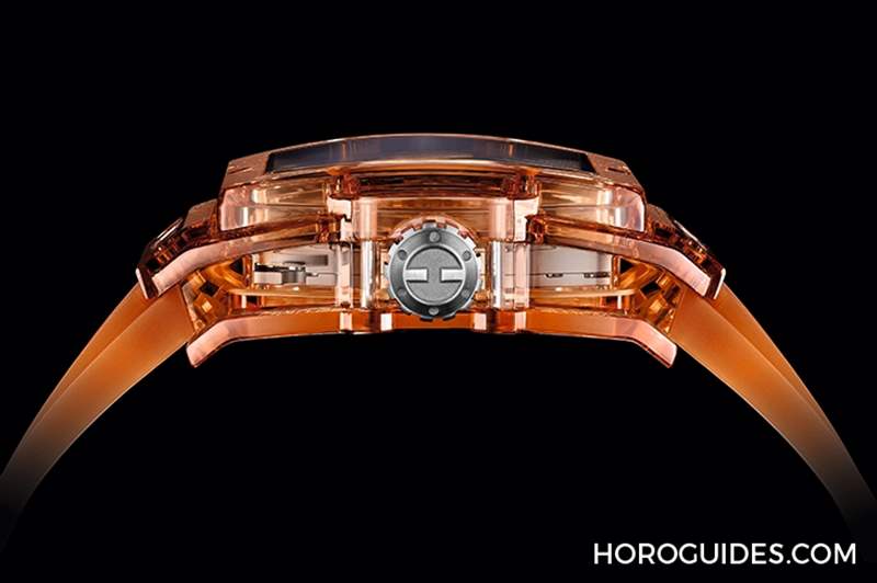 HUBLOT - 高透光冰橙色！ Hublot Spirit of Big Bang冰橙藍寶石陀飛輪五日鏈腕表