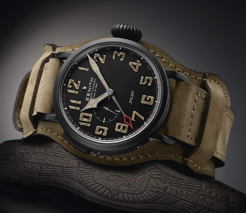 真力時(shí)Pilot Montre d'Aeronef Type 20 GMT 1903手表慶祝萊特兄弟-復(fù)刻表