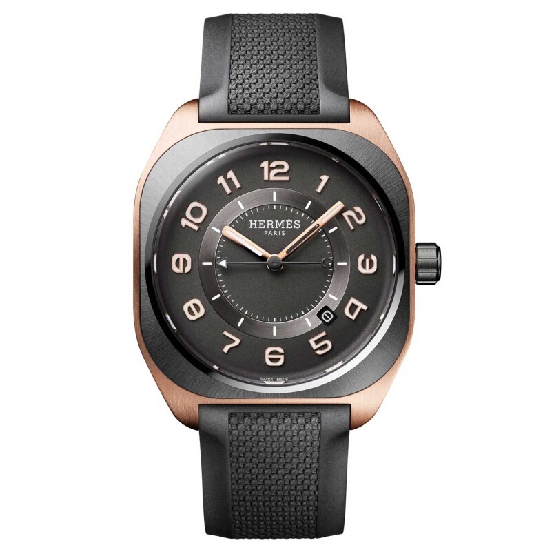 Hermès H08腕表|玫瑰金配鈦金屬交織出現代低調奢華風格-復刻表