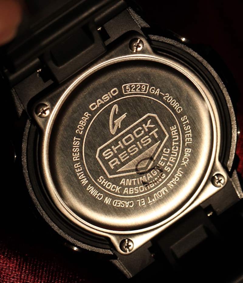 卡西歐G-Shock GA200RG手表評測-復(fù)刻表