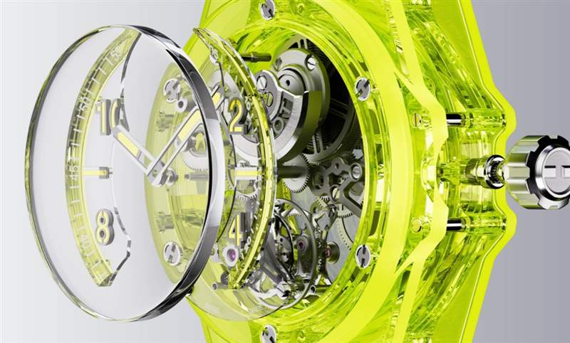 HUBLOT藍(lán)寶石不只晶透亮還有螢光黃SAXEM滿滿科技含量-復(fù)刻表