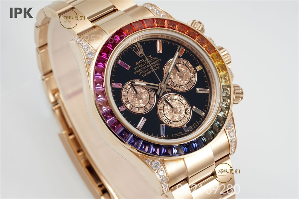 IPK廠勞力士4130彩虹迪后鑲鉆復刻版本做的怎么樣,值得入手嗎-復刻表