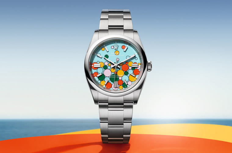 勞力士OP延續(xù)彩色漆面熱潮新推「慶典」風(fēng)格彩色氣泡面盤-復(fù)刻表