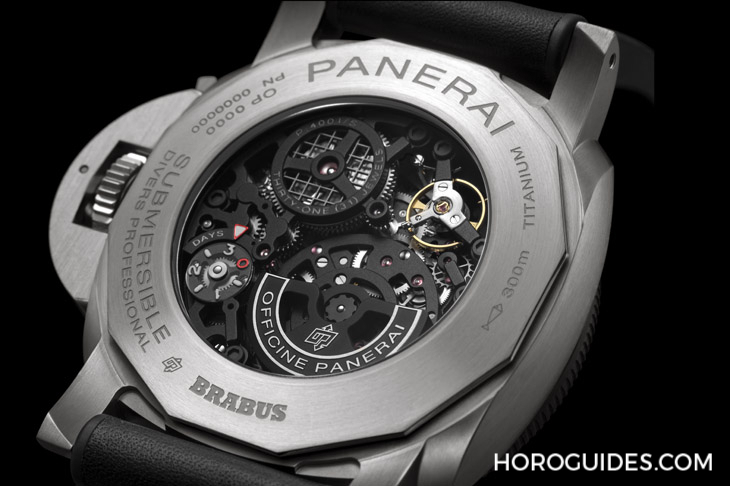 DMLS金屬鐳射燒結(jié)表殼加持！Panerai x Brabus聯(lián)名表第四代現(xiàn)身：Submersible S eTitanio PAM01403-復(fù)刻表