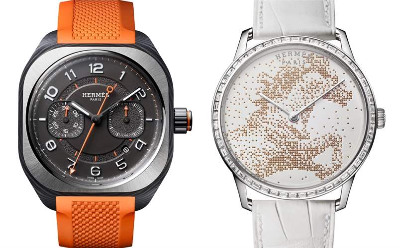 Hermès新品亮點(diǎn)：H08單按鈕計(jì)時(shí)碼表、Slim d’Herme?s工藝表盤(pán)、Arceau Petite Lune月相腕表-復(fù)刻表