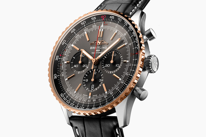 百年靈推出美國獨(dú)家Navitimer計時碼表，采用醒目的灰色配色-復(fù)刻表
