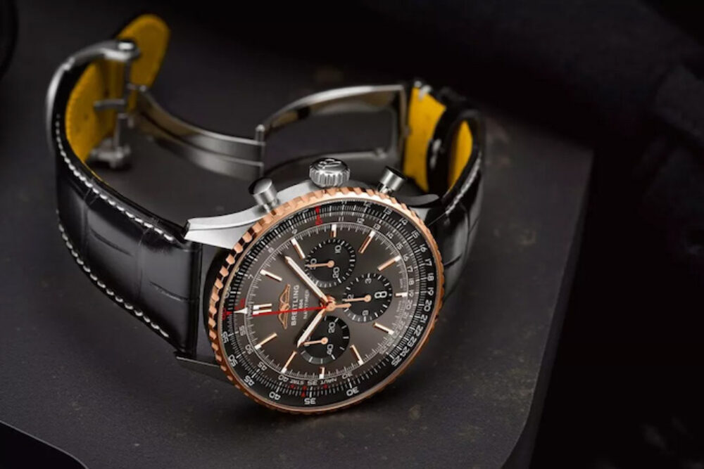 百年靈推出美國獨(dú)家Navitimer計時碼表，采用醒目的灰色配色-復(fù)刻表