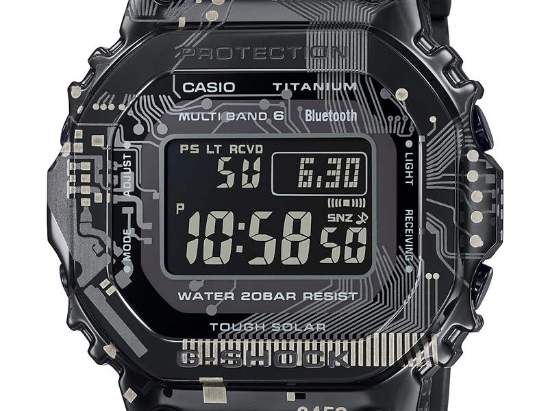 G-SHOCK推出GMW-B5000TCC電子腕表：電路板圖案表殼-復刻表