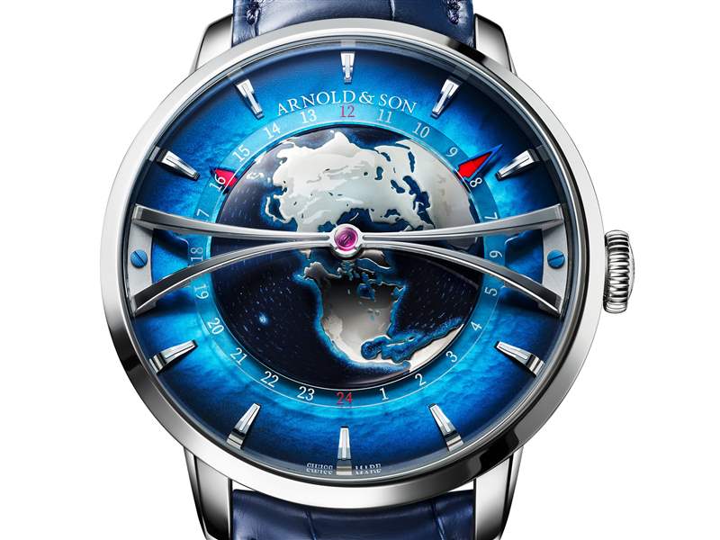 Arnold & Son推出Globetrotter Platinum鉑金表殼世界時腕表-復(fù)刻表