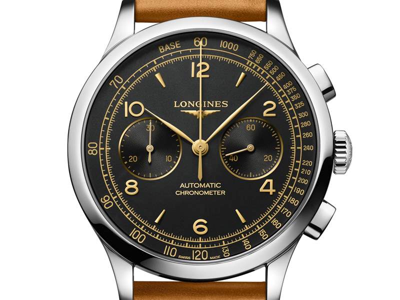 浪琴推出Record Heritage復古風格計時碼表：四十年代靈感-復刻表