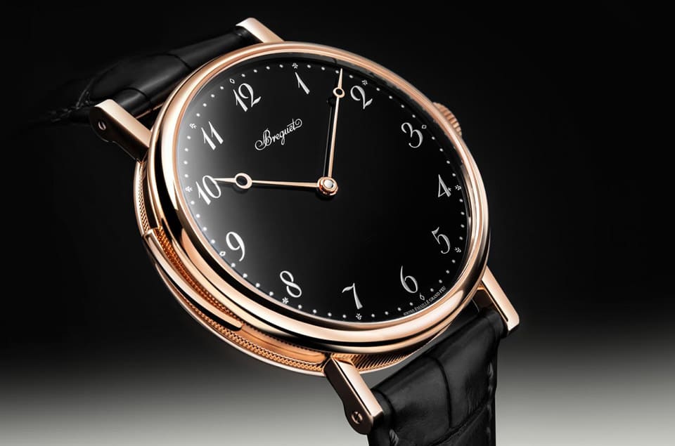 寶琺璣Classique 7637三問(wèn)表改換玫瑰金表殼搭黑色琺瑯面盤表背依舊令人超驚艷-復(fù)刻表