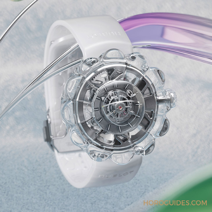 12辦花型透明藍寶石表殼！村上隆微笑小花仙氣爆棚了｜Hublot MP-15村上隆藍寶石陀飛輪腕表-復刻表