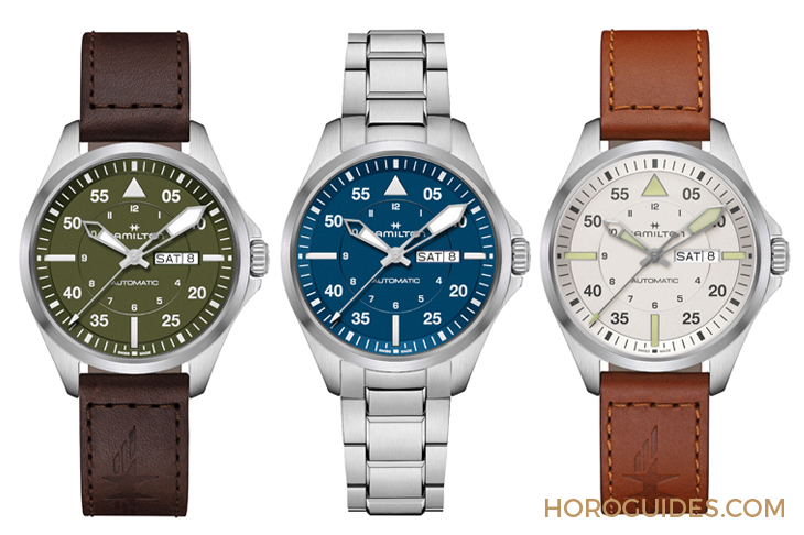 設計微調(diào)、新增尺寸，HAMILTON Khaki Aviation Pilot系列七款新作再現(xiàn)軍風-復刻表