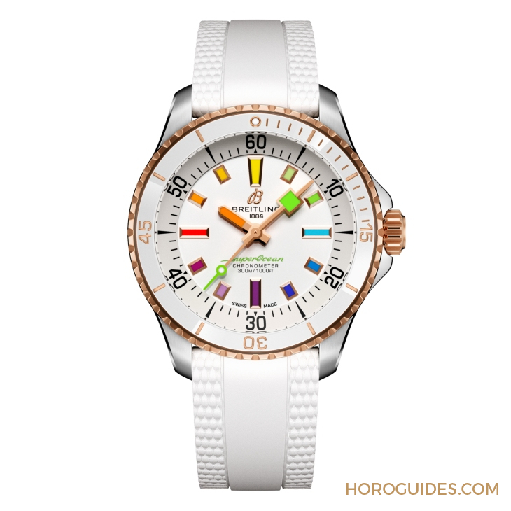百年靈Superocean 36、42、44mm彩虹時(shí)標(biāo)面繽紛亮相-復(fù)刻表