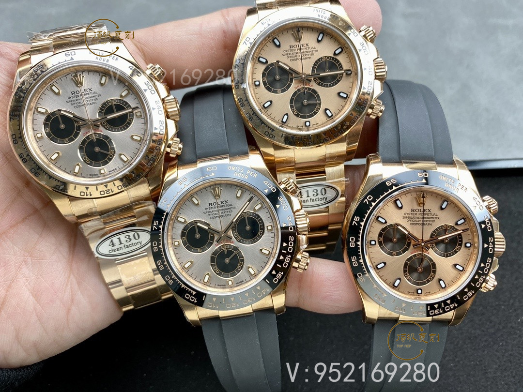 Clean廠C廠勞力士迪通拿全玫瑰金腕表4130機(jī)芯版本詳細(xì)評測-復(fù)刻表