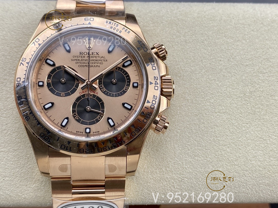 Clean廠C廠勞力士迪通拿全玫瑰金腕表4130機(jī)芯版本詳細(xì)評測-復(fù)刻表