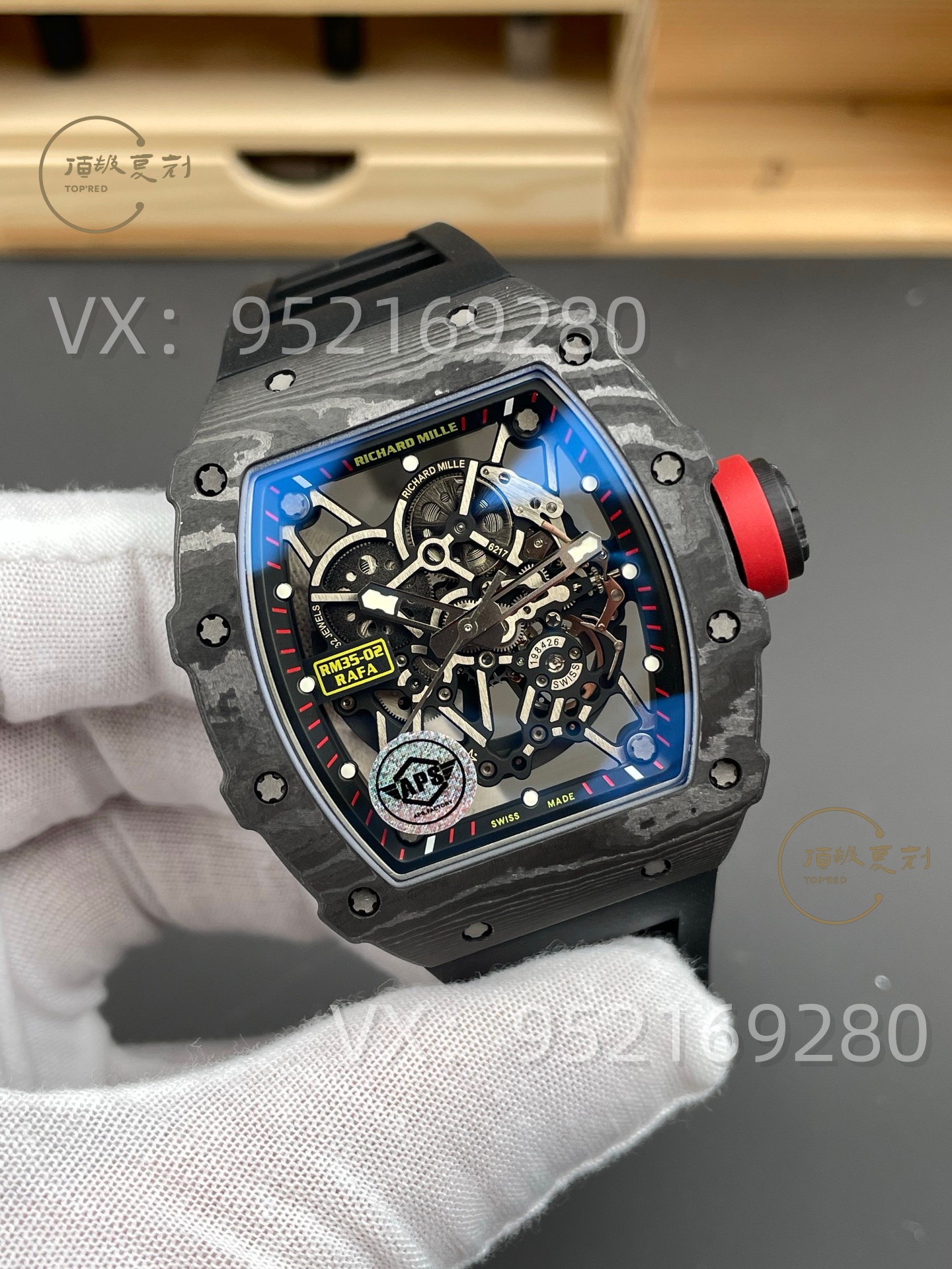 APS廠復刻理查德米勒RM32-02碳纖維腕表評測,丹東IMAL1一體機芯-復刻表